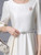 White Satin Short Sleeve Mother Of The Bride Dress