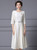 White Satin Short Sleeve Mother Of The Bride Dress