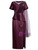 Burgundy Satin Pleats Beading Mother Of The Bride Dress