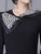 Black Long Sleeve Leopard Stitching Mother Of The Bride Dress