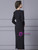Black Long Sleeve Leopard Stitching Mother Of The Bride Dress