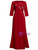 Red Short Sleeve Beading Pearls Mother Of The Bride Dress