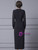 Black Long Sleeve V-nek Appliques Beading Mother Of The Bride Dress