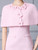 Pink Straps Mother Of The Bride Dress With Shawl