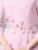 Pink 3/4 Sleeve Beading Flower Mother Of The Bride Dress