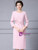 3/4 sleeve length on pink mother of the bride dress for elegant arm coverage