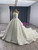 White Sequins Strapless Wedding Dress