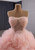 Pink Ball Gown Tulle 3D Flower Sequins Prom Dress