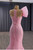 Sexy Pink Mermaid Sequins Prom Dress