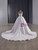 White Satin Strapless Appliques Wedding Dress
