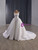 White Satin Strapless Appliques Wedding Dress