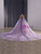 Purple Ball Gown Tulle Off the Shoulder Appliques Prom Dress