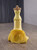 Yellow Mermaid Strapless Prom Dress