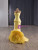 Yellow Mermaid Strapless Prom Dress