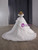 White Tulle Tiers Sequins Off the Shoulder Wedding Dress