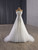 White Tulle Strapless Beading Pearls Wedding Dress