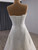 White Tulle Strapless Beading Pearls Wedding Dress