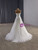 White Tulle Strapless Beading Pearls Wedding Dress