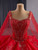 Red Ball Gown Beading Sequins Prom Dress