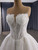 White Tulle Lace Strapless Beading Wedding Dress