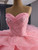 Pink Ball Gown Strapless Sequins Prom Dress