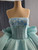 Light Blue Sequins Strapless Appliques Prom Dress