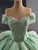Green Tulle Sequins Beading Prom Dress