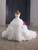 Luxury Ball Gown White Tulle Strapless 3D Flower Wedding Dress