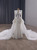 Fashion White Mermaid Tulle Lace Long Sleeve Wedding Dress
