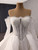 White Satin Lace Long Sleeve Wedding Dress