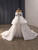 White Satin Lace Long Sleeve Wedding Dress