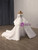 White Satin Lace Long Sleeve Wedding Dress