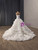 White Tulle 3D Flower Long Sleeve Wedding Dress