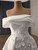 White Satin Strapless 3D Flower Wedding Dress