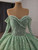 Green Sequins Beading Long Sleeve Prom Dress