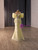 Yellow Off the Shoulder Long Sleeve Sequins Prom Dress