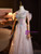 Princess Pink Tulle Sequins Beading Prom Dress