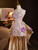 Champagne Sequins Strapless Beading Homecoming Dress