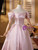 Pink Satin Off the Shoulder Beading Quinceanera Dress