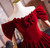 Burgundy Velvet Off the Shoulder Flower Quinceanera Dress