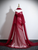Burgundy Mermaid Tulle Pleats Prom Dress