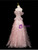 Pink Tulle Sequins Beading Flower Prom Dress