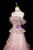 Pink Tulle Sequins Beading Flower Prom Dress