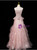 Pink Tulle Sequins Beading Flower Prom Dress