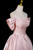 Pink Satin Pleats Off the Shoulder Pearls Prom Dress