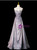 Silver Gray Strapless Beading Prom Dress