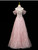 Pink Tulle Sequins Halter Crystal Prom Dress