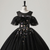 Black Tulle Sequins Appliques Beading Quinceanera Dress