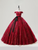 Vintage Burgundy Tulle Sequins Off the Shoulder Quinceanera Dress