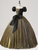 Gold Puff Sleeve Bow Quinceanera Dress